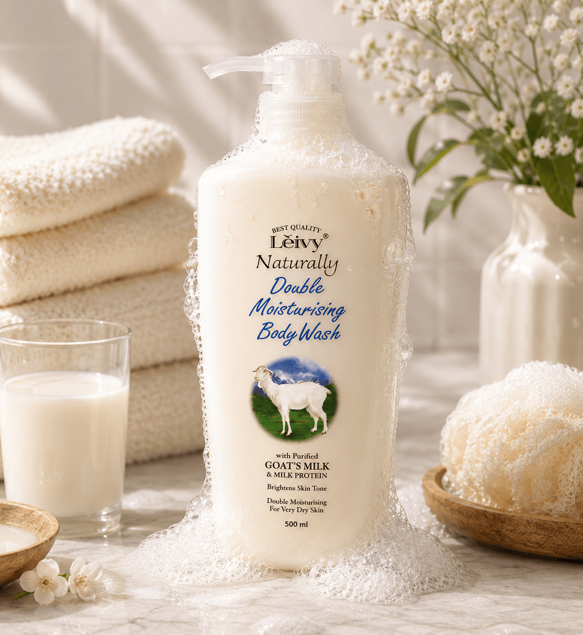Leivy Double Moisturising Body Wash (Goat’s Milk) Хэмжээ лавлах